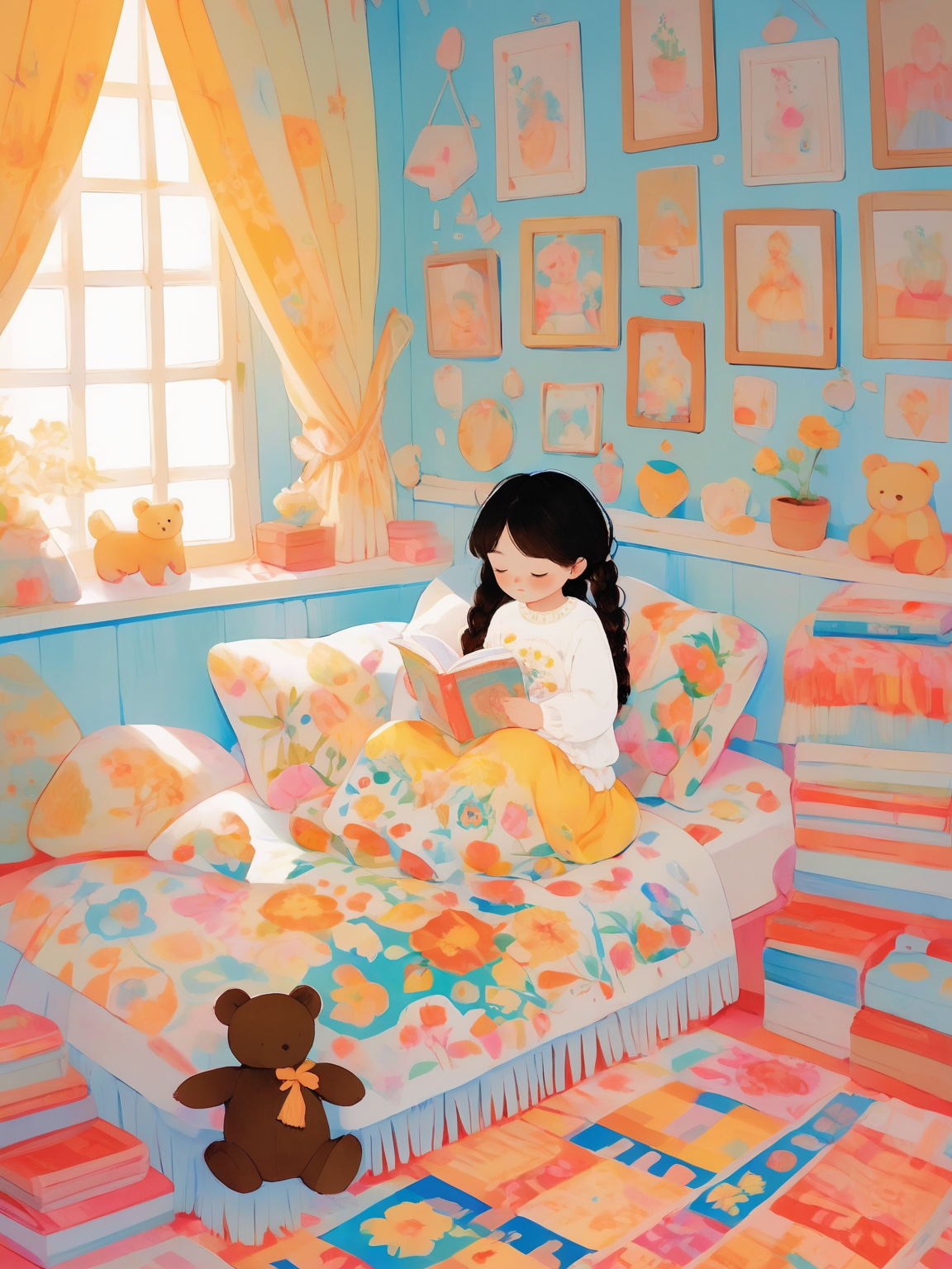 00949-503888180-_lora_chatu0516_0.7_,illustrations,1girl,window,book,closed eyes,curtains,indoors,braid,solo,flower,long hair,bangs,open book,si.png